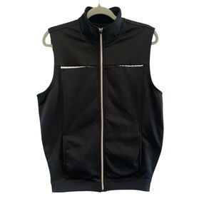 MENS PGA Tour Zip Up Black Size S Sleeveless Golf Pro